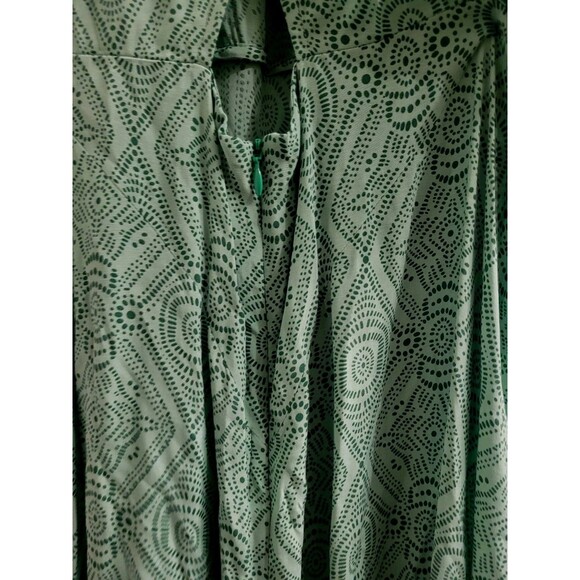 Maje MFPRO2401 Rimaro Dress NWT 42 Vert Ethnique Cupro Viscose –No Belt SS22 - Picture 16 of 16
